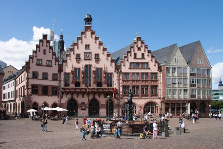 Frankfurt stock exchange building in Germany, home of the DAX index for investors