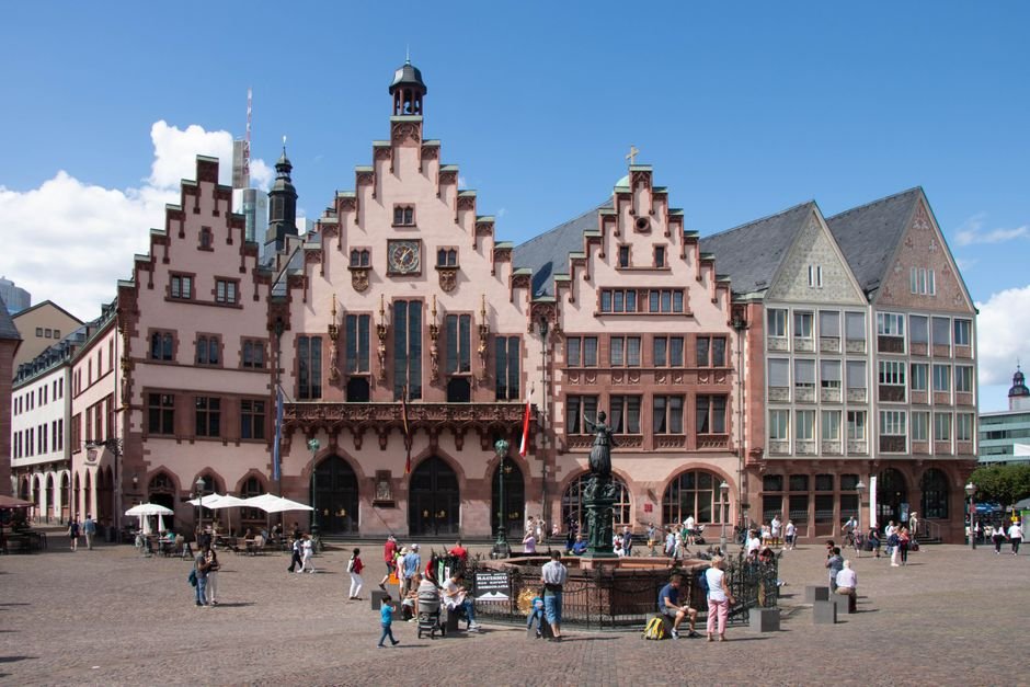 Frankfurt stock exchange building in Germany, home of the DAX index for investors