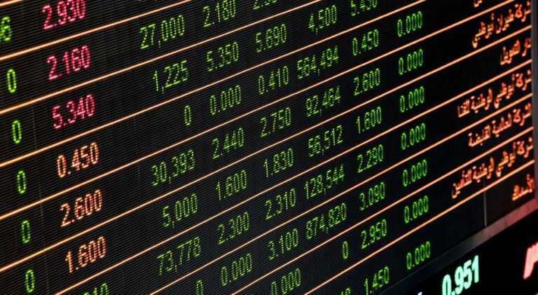 European stock market trading screen with ETF and individual stock performance charts
