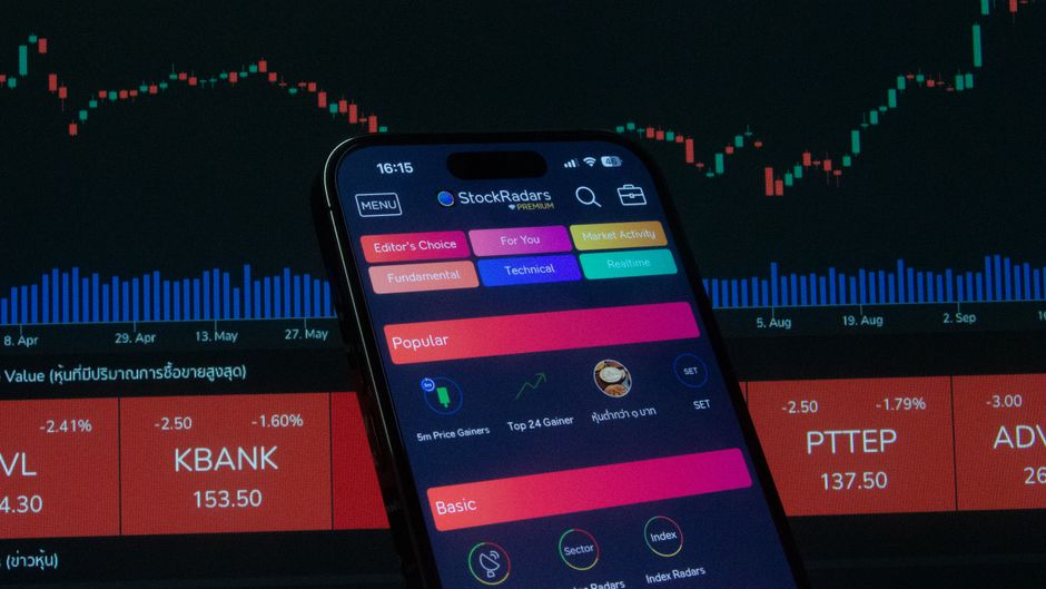 Lightyear mobile trading app screen viewed on smartphone in Europe