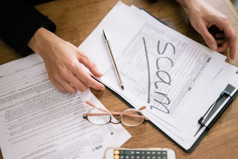 Confused investor reviewing annual tax statement broker Europe documents