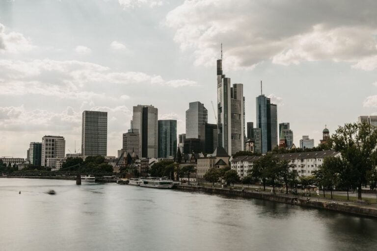 German city skyline with financial charts overlay showing best investment opportunities in Germany 2026